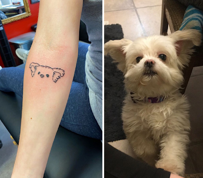 20 Minimal Dog Memorial Tattoo Ideas  Cake Blog