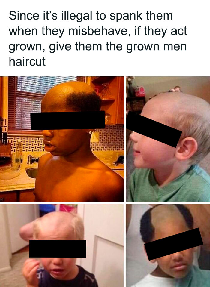 Old Man Haircut On Kids
