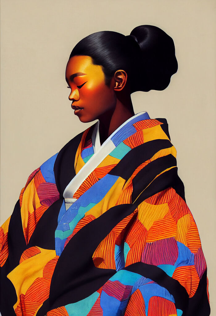 Kimono With African Influence 1