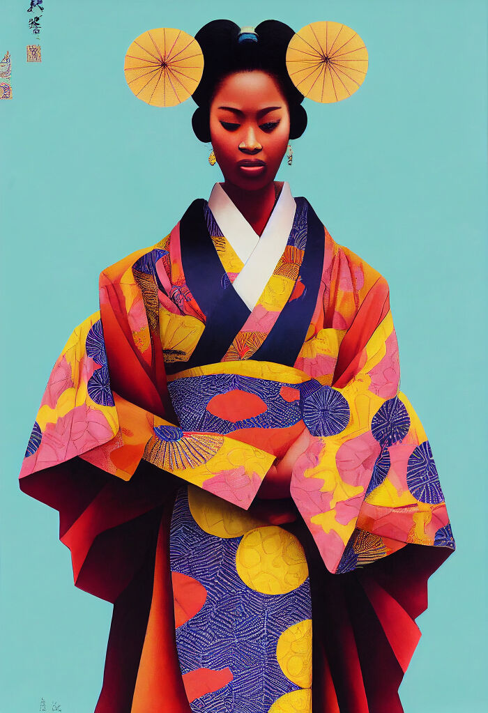 Kimono With African Influence 3