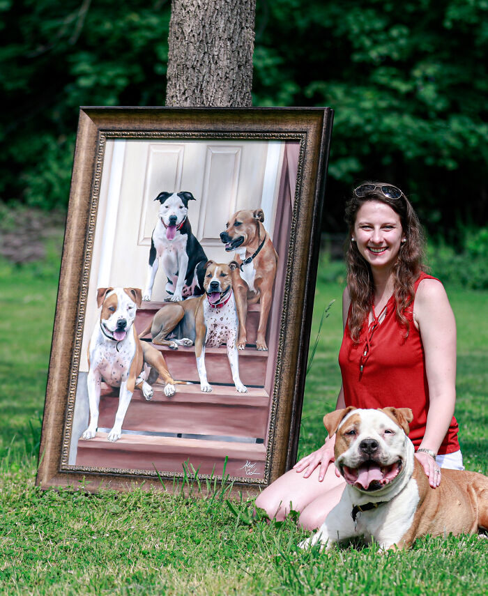 The Artist And Her Model (Beloved Furbaby Who Passed This Spring🌈)