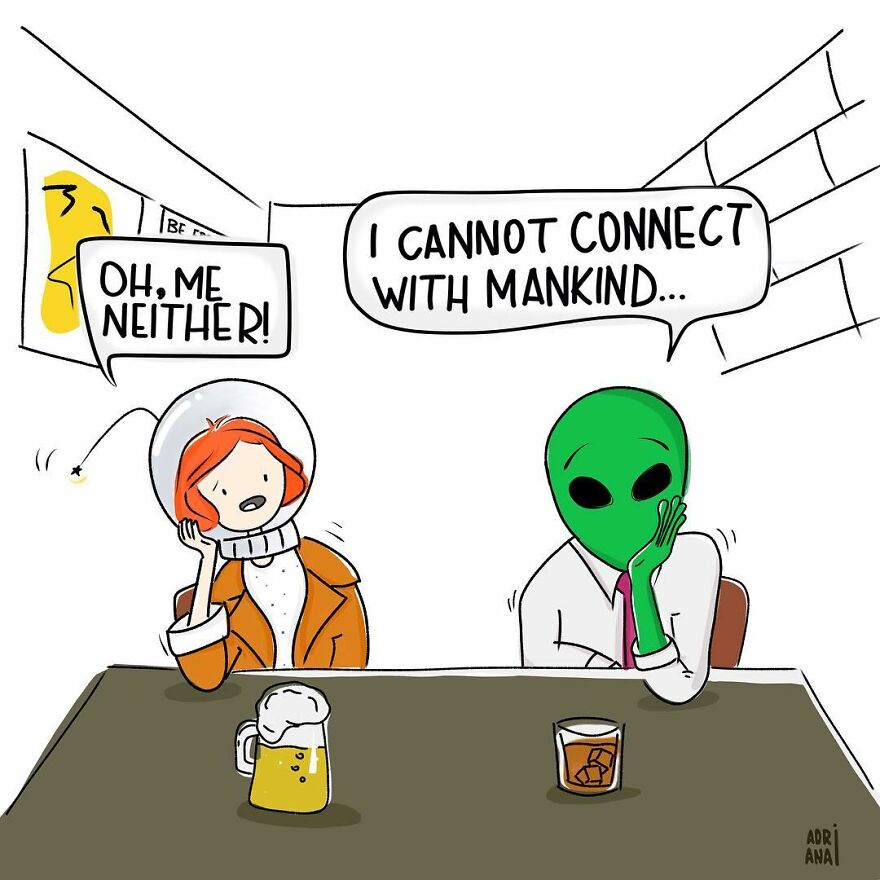 Artist Creates Illustrations That Show The Irony Of Modern Relationships