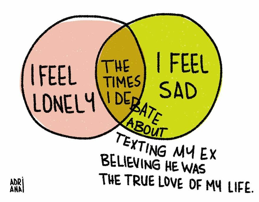 Artist Creates Illustrations That Show The Irony Of Modern Relationships