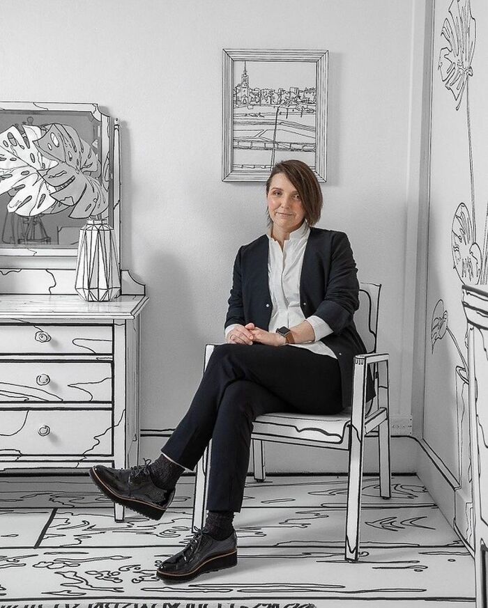 Artist Paints Home Interior In An Unusual Way To Create A 2D Illusion, And Here Are 33 Pictures Of Her Work Artist Paints Home Interior In An Unusual Way To Create A 2D Illusion, And Here Are 33 Pictures Of Her Work