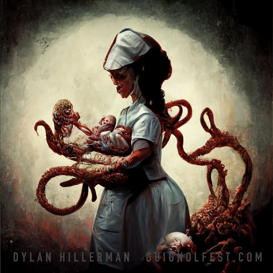 "BILLION DOLLAR BABIES": What If M.J.A.I. and GuignolFest Made Surreal Art For The Sixth Alice Cooper Album In 1973?