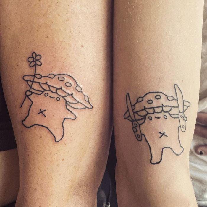 BFF Mushroom Tattoos