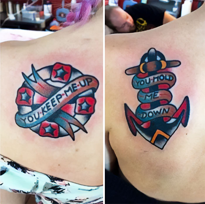 Meu melhor amigo e eu fizemos tatuagens complementares alguns dias atrás. Dave Halsey no Barbers Electric em Cincinnati Ohio