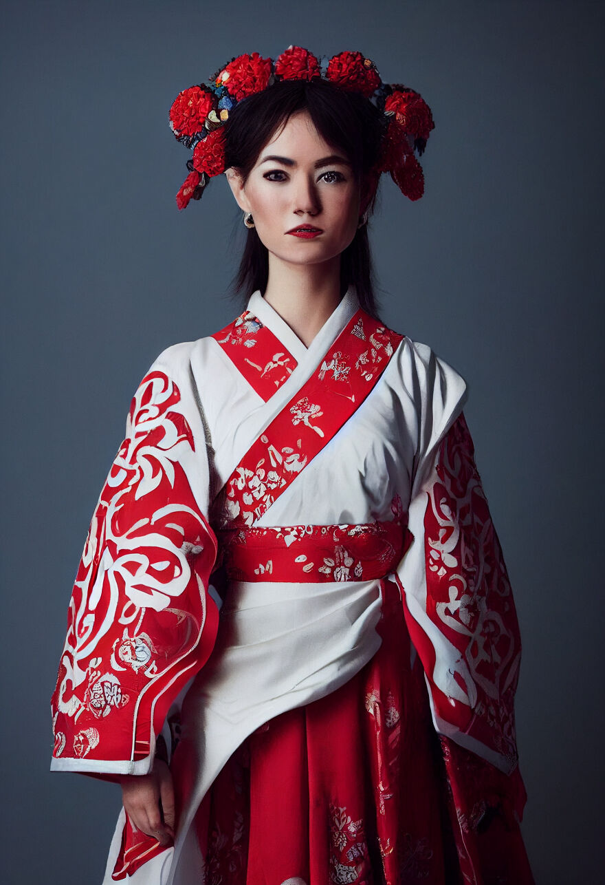 I Blend International Fashion Trends, And This Time Norway Meets Japan With A Traditional Bunad Combined With Kimono