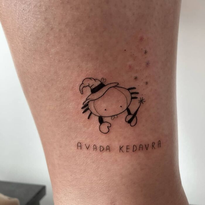 Harry Potter Inspired Crab Tattoo
