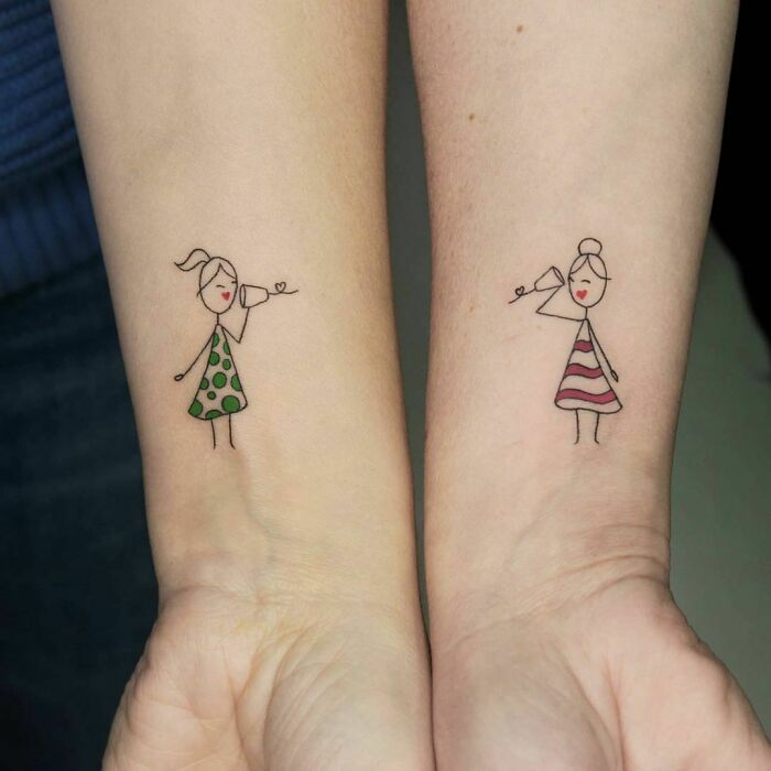Cute best friend arm tattoos