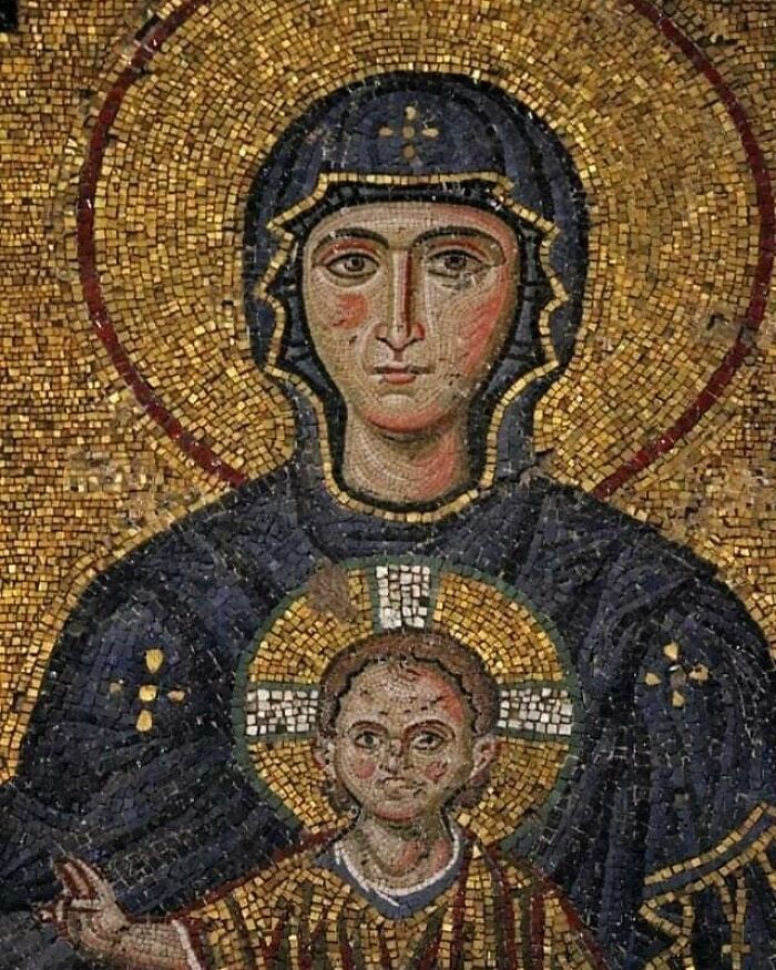 Virgin Mary And Christ Child From Hagia Sophia