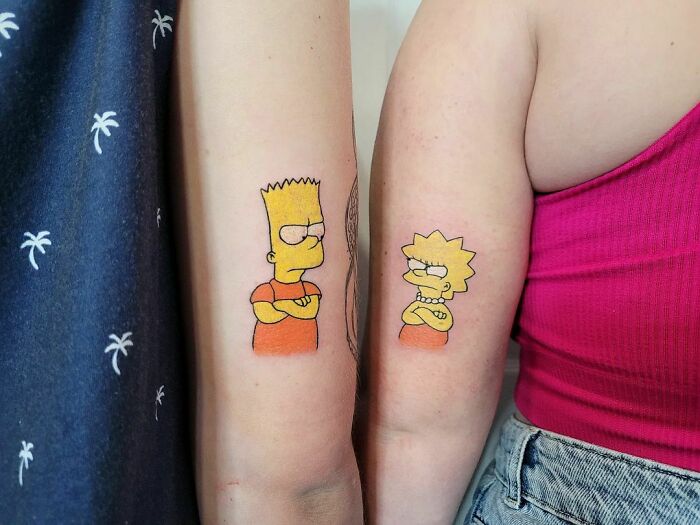 Siblings Bart and Lisa matching  Xtreme Body Artscom  Facebook