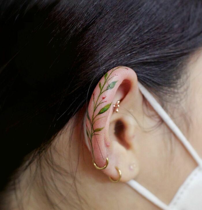 tattoo behind ear flowerTikTok Search