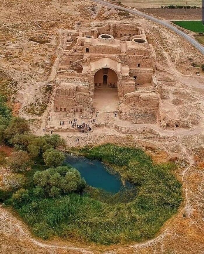 The Palace Of King Ardashir I (R. 224-240 Ce), The Founder Of The Persian Sasanian Empire, Was Built Around 224 Ce Opposite The City He Had Founded, Ardashir-Khurrah (“Glory Of Ardashir”), On The Bank Of The Western Branch Of Tangab River. The Structure Consisted Of Several Parts Opening To A Garden With A Pool And Contained Three Domes, Resembling The Parthian Palace At Ctesiphon