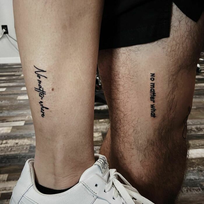 No Matter Where, No Matter What. Matching Brother Sister Tattoos