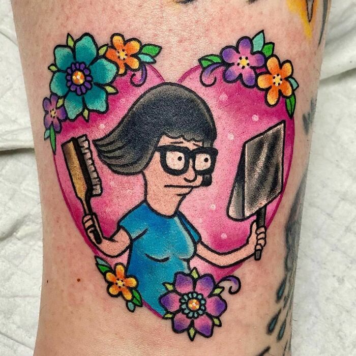 Tina from "Bob's Burgers" tattoo