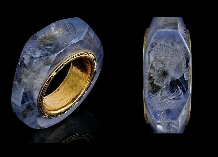 2000-Year-Old Sapphire Ring Presumably Belonging To Roman Emperor Caligula, Thought To Depict His Fourth Wife Caesonia