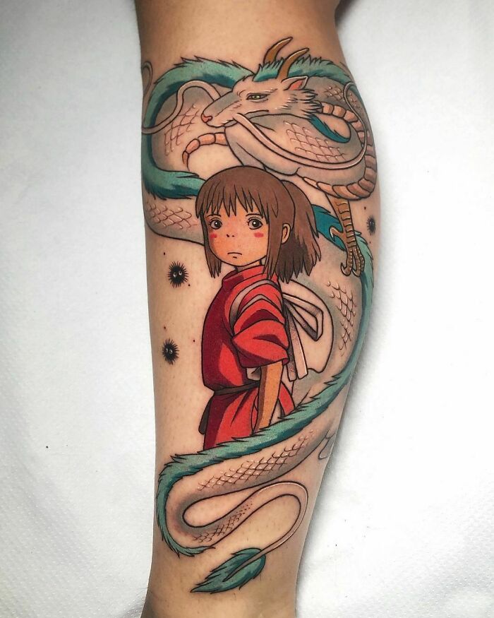 Chihiro from Spirited Away tattoo 