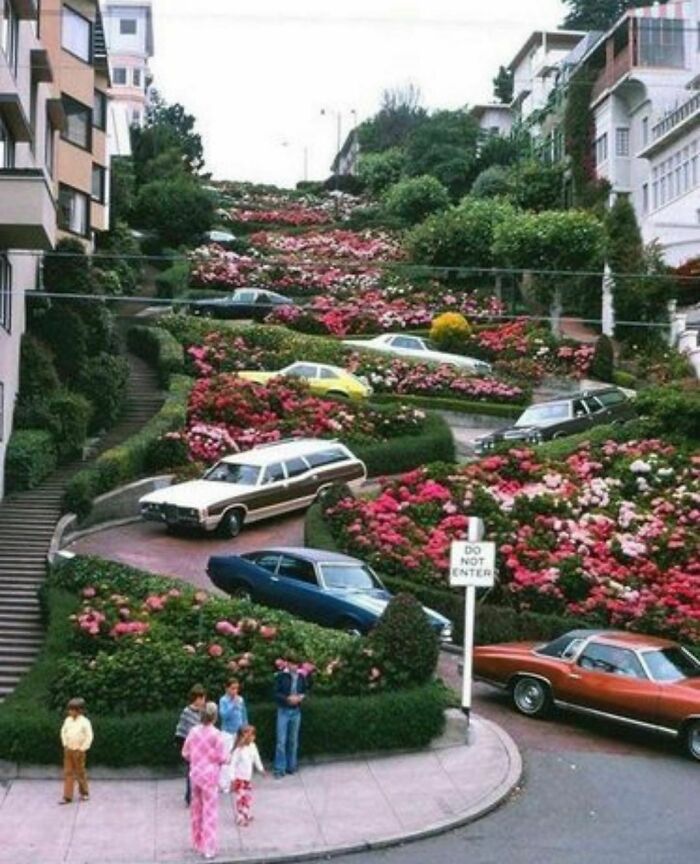 La calle Lombard de San Francisco en 1975