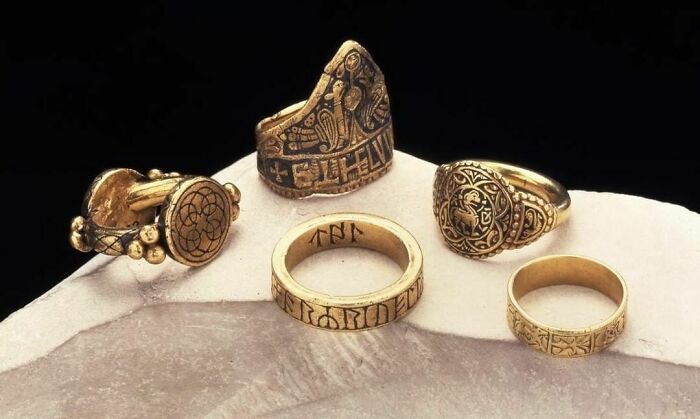 Gold Rings From Anglo-Saxon England, 8th-10th Century Ad