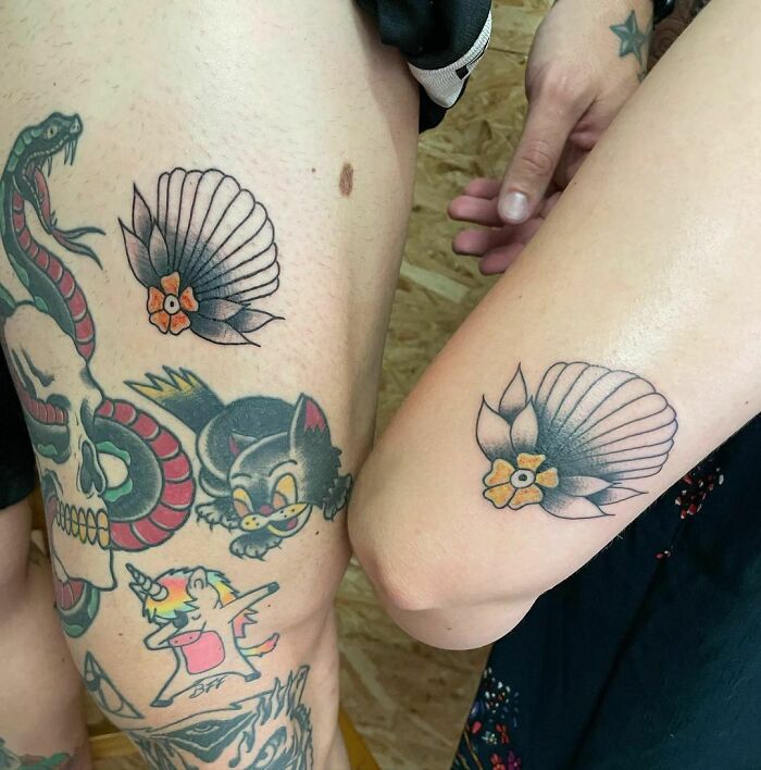 Matching Shell Tattoos