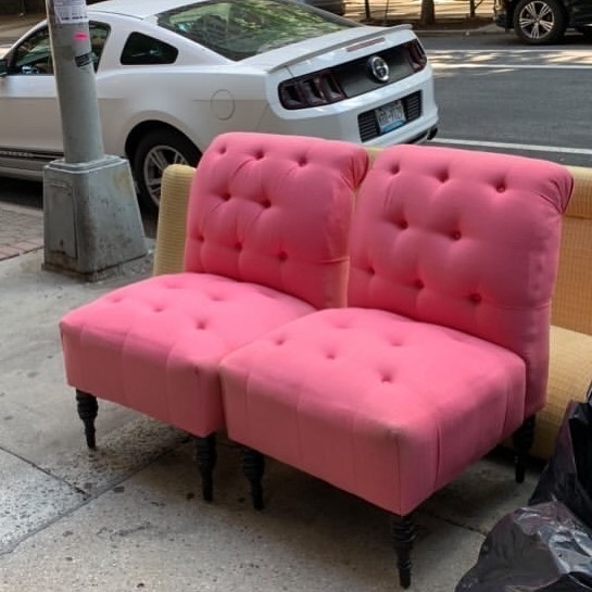 Who Needs A Pink Couch When You Can Get These Two Incredible Pink Chairs!