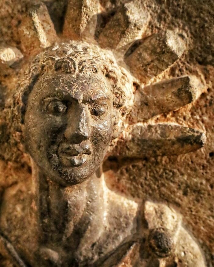 The Sun God, Helios, On A Black Basalt Shrine Surmounted By A Bronze Lamp, 3rd Century Ce, Syria, The Fitzwilliam Museum, Cambridge