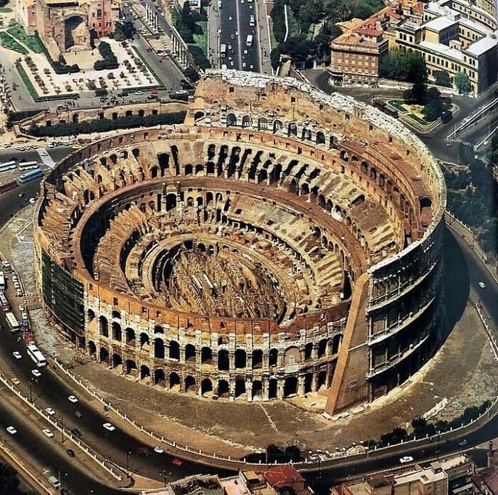 Beautiful Bird View Of The Colosseum.rome, Italy
