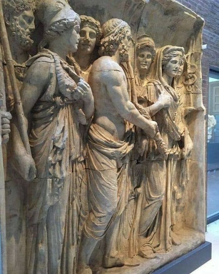 From The Arch Of Trajan In Beneventum, 114 Bc The Roman Gods - Jupite With Lightning Surrounded By Minerva And Juno With Hercules, Ceres, Bacchus And Mercury In The Background