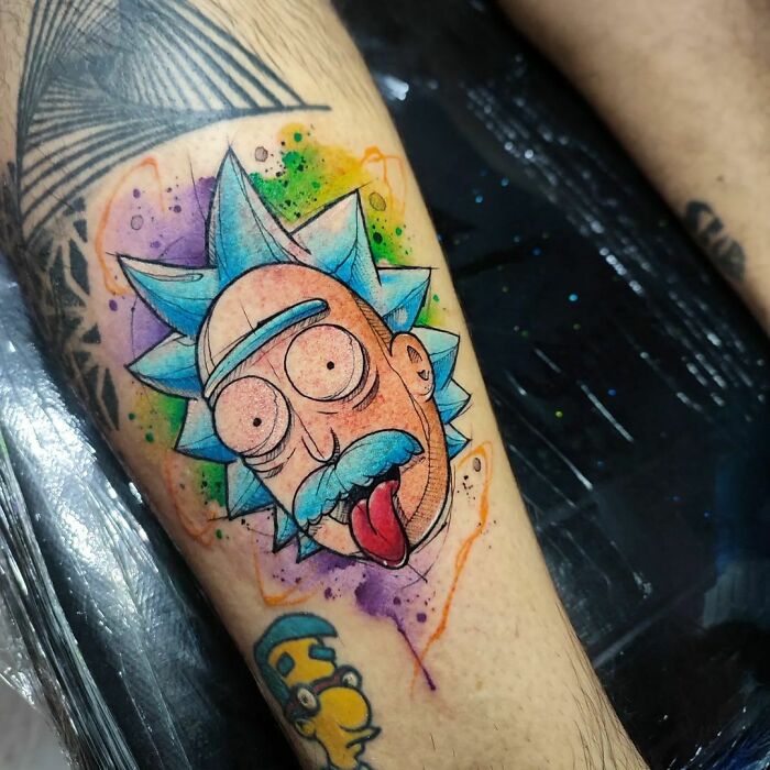 Rick as an Einstein tattoo