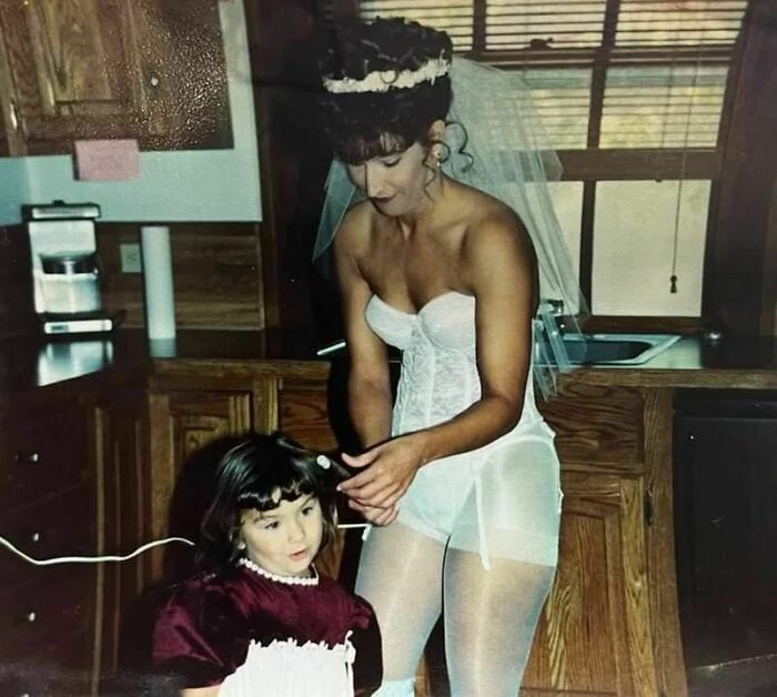 The Hottest Ever Mama, Curling My Hair On Her 4th Wedding Day