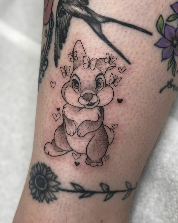 Disney character Thumper tattoo