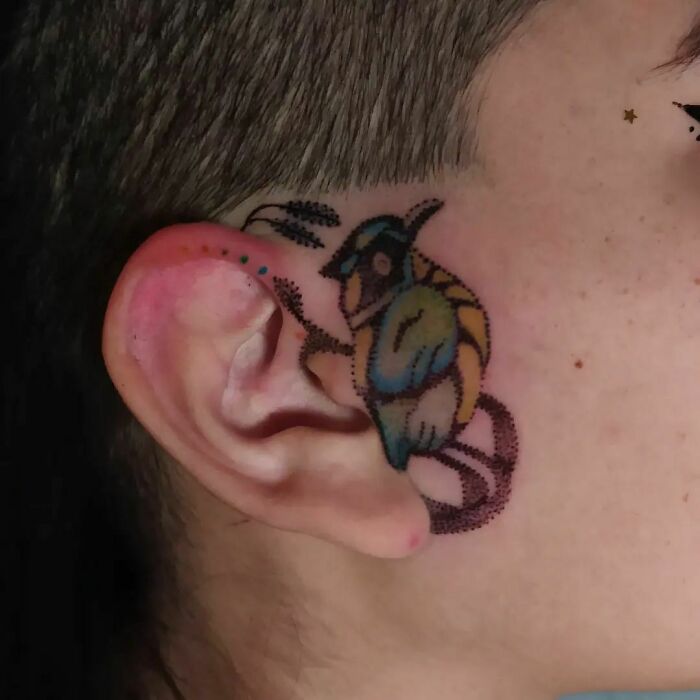 Bird Dot Tattoo