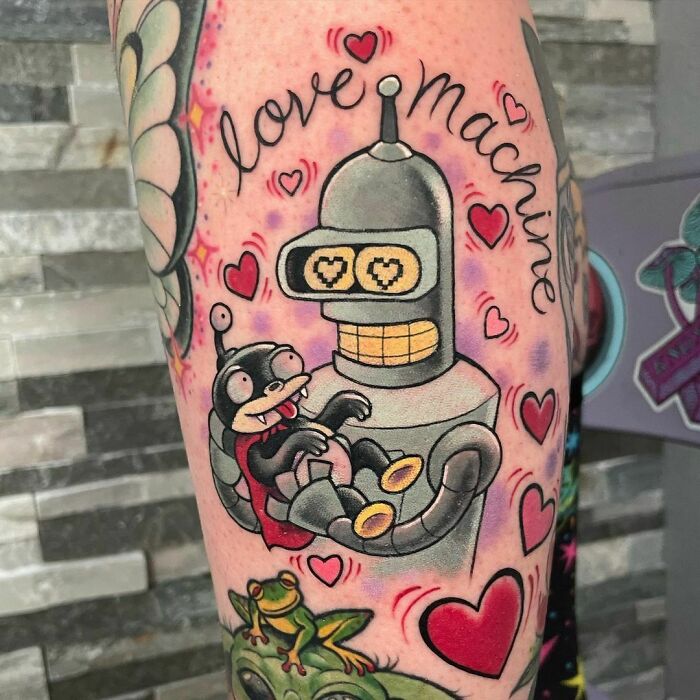Cute Futurama inspired tattoo