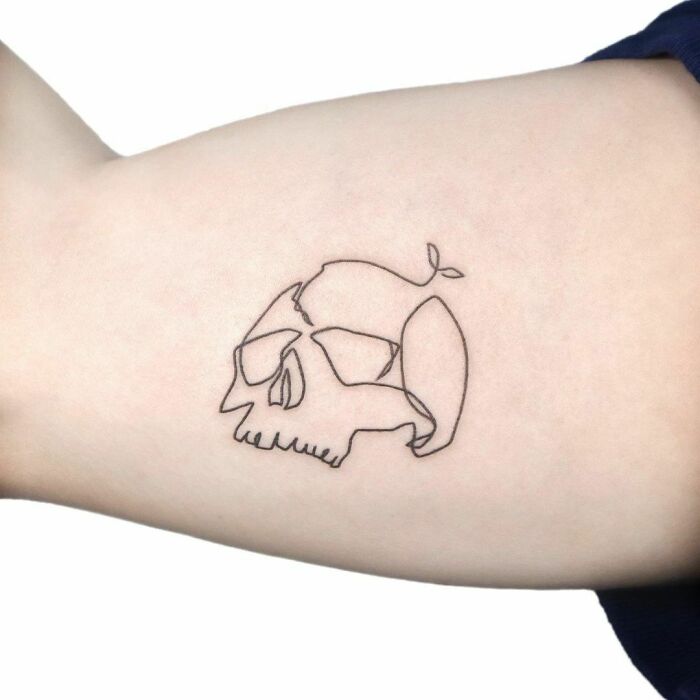 Skull Line Tattoo