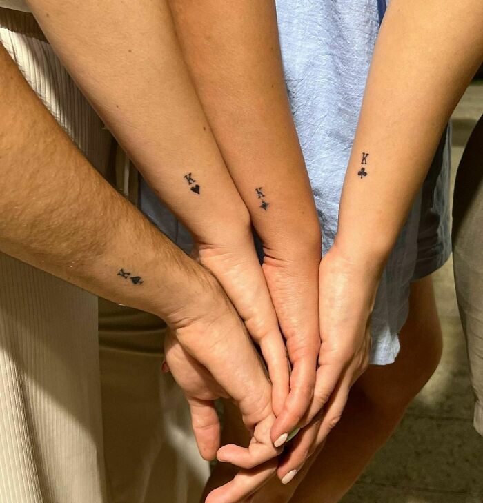 The 'K' wrist matching tattoos