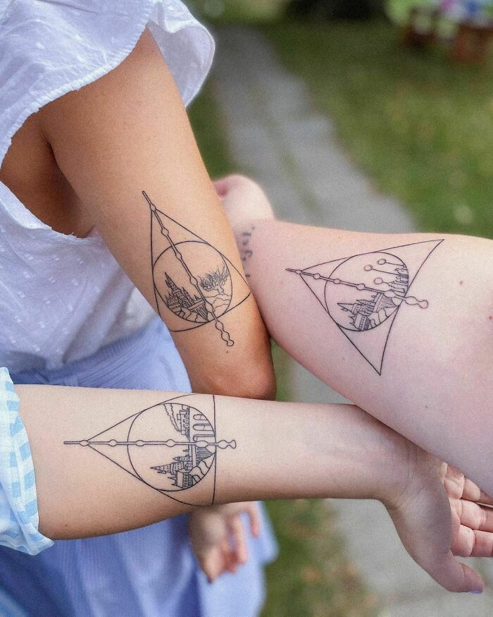 Matching sister tattoos   rharrypotter