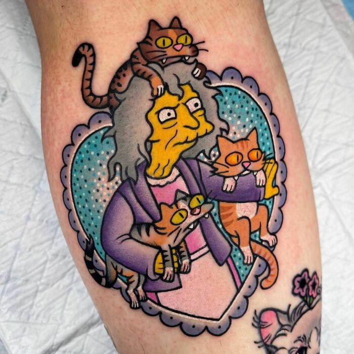 The Simpsons Inspired Tattoo