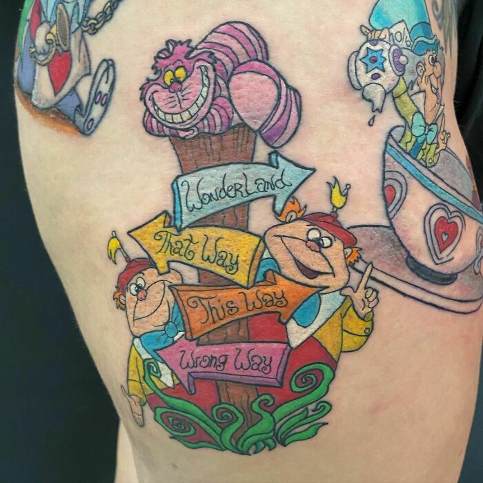 Alice In Wonderland inspired tattoos