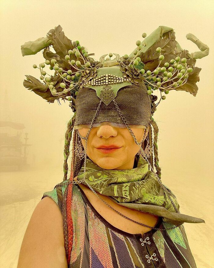 The Most Common Question That Was Was Whether I Can See Wearing This Headdress.
yes, I Can.
in Fact, It Was Protecting My Eyes During The White Out.
.
.
#burningman #burningman2022 #headdress #playacostumes #burningmancostume #burnergirls