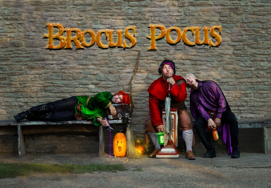 I Had A Photoshoot To Show What It Would Look Like If The Hocus Pocus Witches Were Men, Behold: "Brocus Pocus!" (16 Pics)