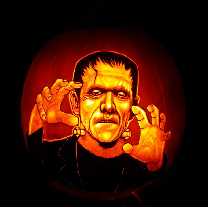 Frankenstein Monster Pumpkin Carving