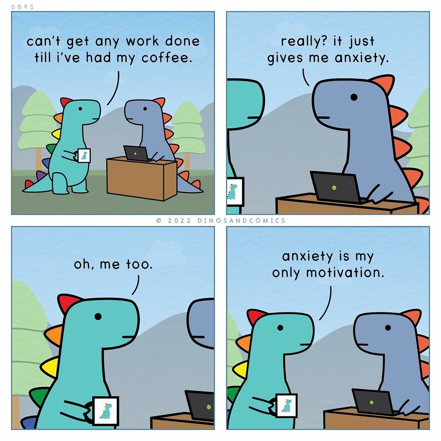 New Hilarious Dinosaur Comics About Mental Health