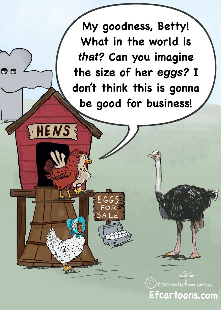 My Enormously Funny Comics About The "Ostrich Life"