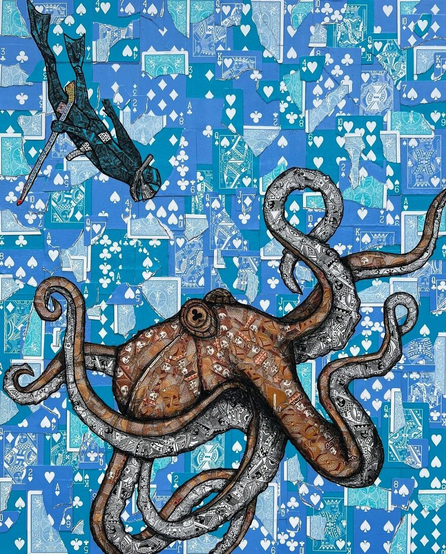 "Freediver And Octopus"