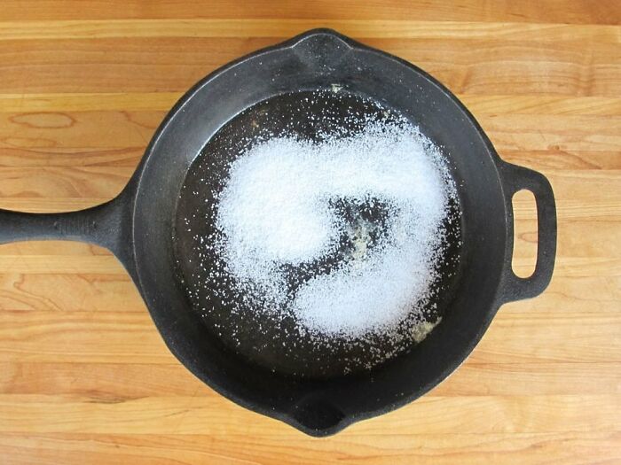 Salt A Cast Iron Pan