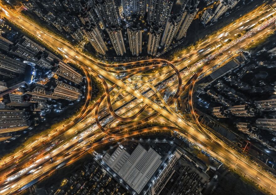 Category: Urban, Highly Commended, Crisscrossed By Shuai Wu
