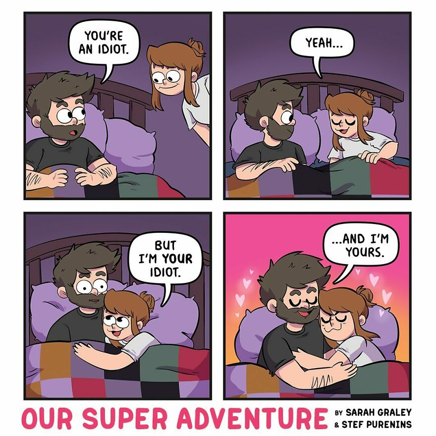 This Artist Illustrates His Crazy Life With His Fiancé And 4 Cats (New Photos)