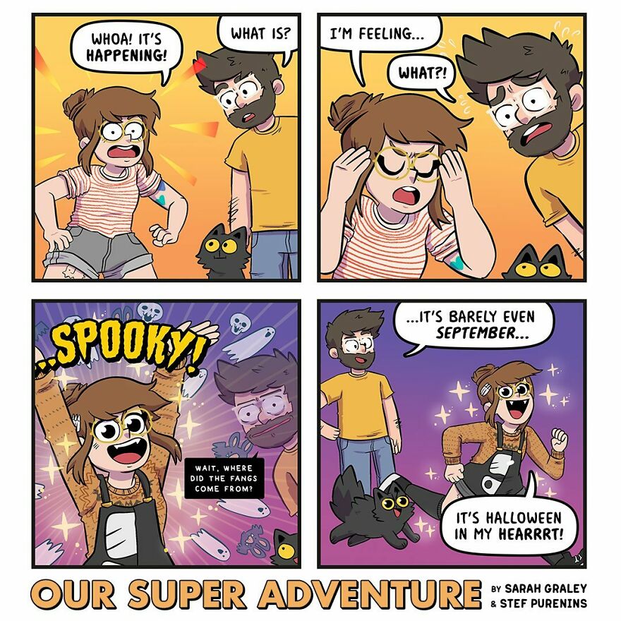 This Artist Illustrates His Crazy Life With His Fiancé And 4 Cats (New Photos)