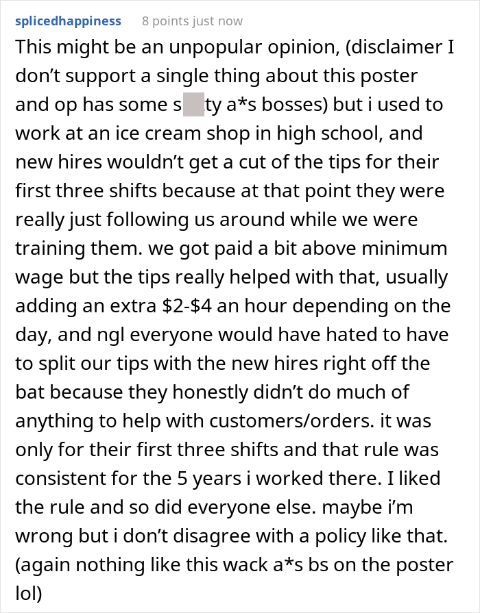 Restaurant Won't Give Their New Employees Tips Until They've Worked There For 6 Months, They Will Be Getting A Fixed Amount